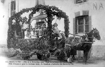 Iconographie - Fête de la mi-carême 1926 - Char de la reine