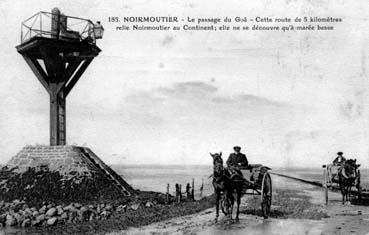 Iconographie - Le passage du Goâ (Gois) - Cette route de 5 Km relie Noirmoutier au continent