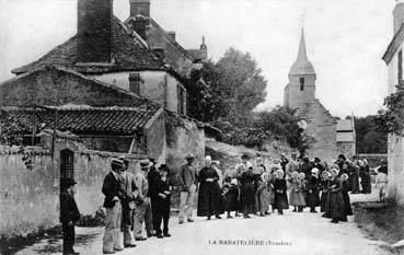 Iconographie - Gens dans la rue et l'église