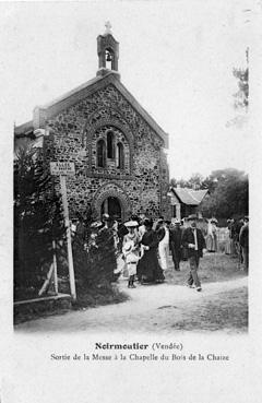 Iconographie - Sortie de messe à la chapelle du Bois de la Chaize