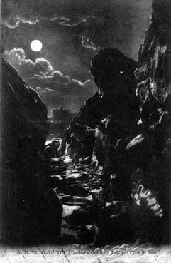 Iconographie - Grotte du Dail par clair de lune