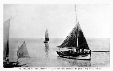 Iconographie - L'arrivée des bateaux de pêche par beau temps