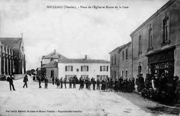 Iconographie - Place de l'église et route de la gare