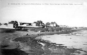 Iconographie - La plage de la Pelle à Porteau - Les villas Roche sauvage, La Paisible, Lucia, Les Tamaris