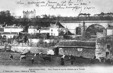 Iconographie - Pont Viaduc et vue du château de la Touche