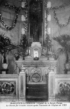 Iconographie - L'autel de la Sainte Vierge