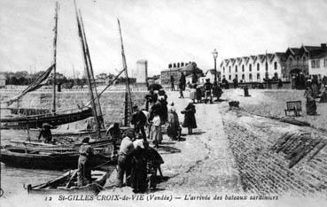 Iconographie - L'arrivée des bateaux sardiniers