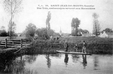 Iconographie - Une yole, embarcation servant aux Maraichins