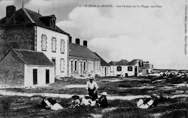 Iconographie - Les chalets sur la plage, vers Sion