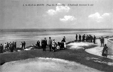 Iconographie - Plage des Demoiselles, l'esplanade dominant la mer