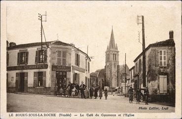 Iconographie - Le café du Commerce et l'église