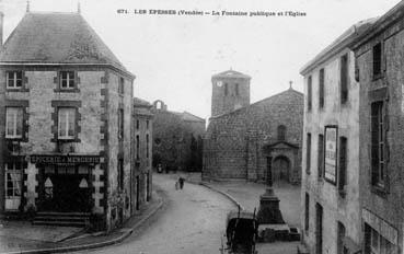 Iconographie - La fontaine publique et l'église