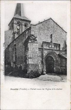 Iconographie - Portail ouest de l'église et le clocher