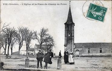 Iconographie - L'église et la place du champ de foire