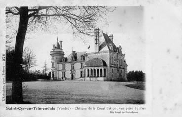 Iconographie - Château de la Cour d'Arron, vue prise du parc