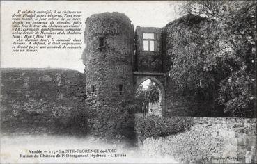 Iconographie - Ruines du château de l'Hébergement-Hydreau - L'entrée