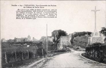 Iconographie - Vue d'ensemble des ruines du château