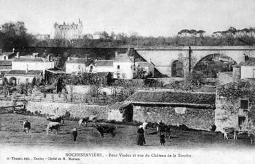 Iconographie - Pont viaduc et vue du château de la Touche