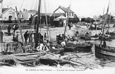 Iconographie - L'arrivée des bateaux sardiniers