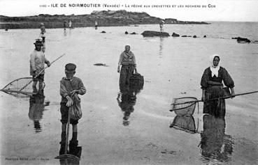 Iconographie - La pêche aux crevettes et les rochers du Cob