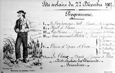 Iconographie - Fête scolaire du 22 décembre 1907 - Programme