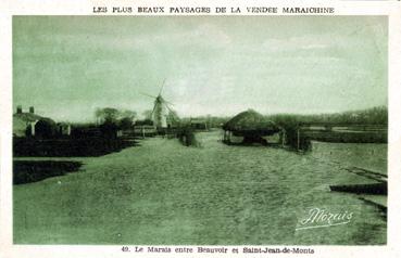 Iconographie - Le marais entre Beauvoir et Saint Jean-de-Monts - Les Grenouillères