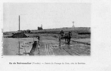 Iconographie - Entrée du passage du Gois, côté de Barbâtre