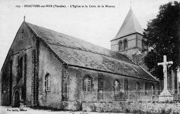 Iconographie - L'église et la croix de la mission