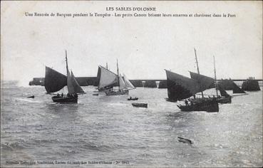 Iconographie - Un rentrée de barques pendant la tempête