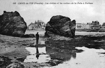 Iconographie - Les chalets et les rochers de la Pelle à Porteau