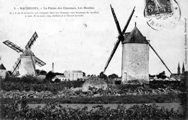 Iconographie - La plaine des Chaumes - Les moulins