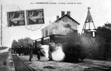 Iconographie - Fromentine - La gare - Arrivée du train