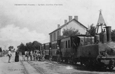 Iconographie - Fromentine - La gare. L'arrivée d'un train