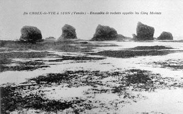 Iconographie - Ensemble de rochers appelés les Cinq Moines 