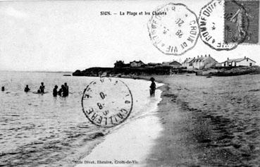 Iconographie - La plage et les châlets