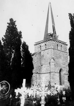 Iconographie - Travaux sur l'église le 4 septembre 1900
