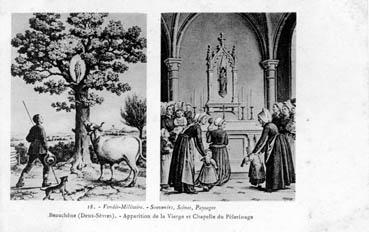 Iconographie - Apparition de la Vierge et chapelle du pélerinage