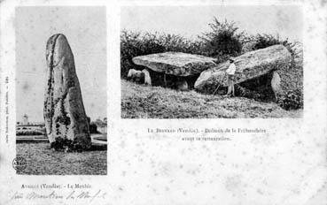 Iconographie - Le menhir (Le Bernard -Dolmen de la Frébouchère)