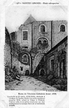 Iconographie - Restes de l'ancienne cathédrale avant 1838
