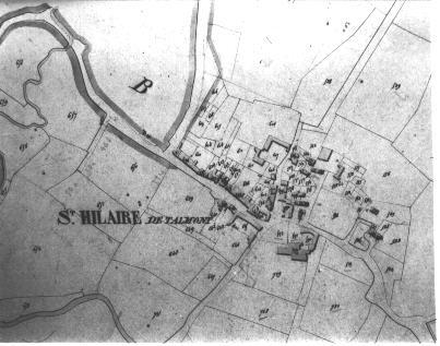 Iconographie - Extrait du cadastre ; Le bourg