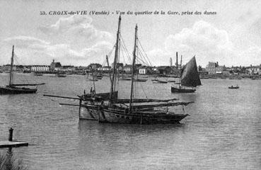 Iconographie - Vue du quartier de la gare, prise des dunes