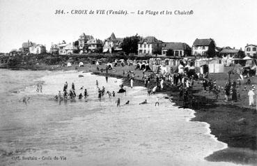 Iconographie - La plage et les chalets