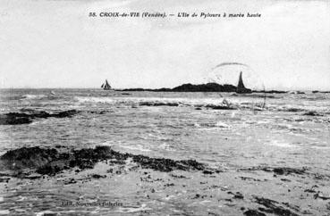 Iconographie - L'île de Pylours à marée haute