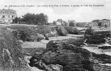 Iconographie - Les rochers de la Pelle à Porteau, à gauche, la villa des Marguerites