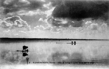 Iconographie - Effet de mirages à marée basse sur la plage