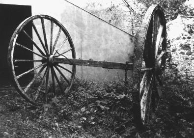 Iconographie - Roues d'un diable de halage de barque