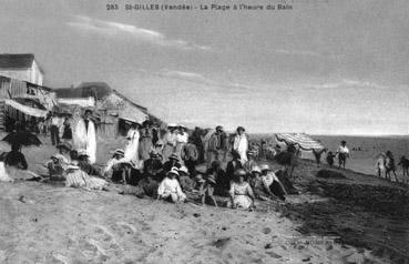 Iconographie - La plage à l'heure du bain