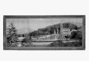 Iconographie - Sous-verre - Souvenir d'un pèlerinage à Lourdes