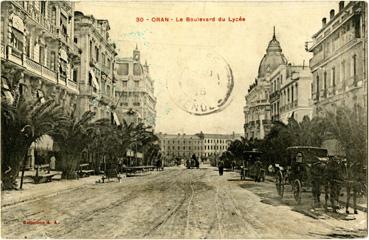 Iconographie - Oran - Le boulevard du Lycée