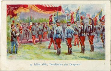 Iconographie - 14 juillet 1880, distribution des drapeaux